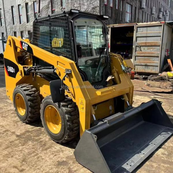 Buy cheap used Slip machine CAT 246D3 Caterpillar wheel excavator japan original wheel excavators from wholesalers
