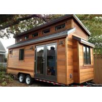 Buy cheap Ready made steel frame prefab tiny house with trailer on wheels product