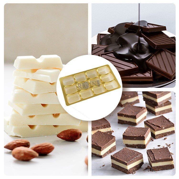 Customized Plastic Chocolate Packaging Thermoformed PP 48 Cavity Chocolate Insert Trays