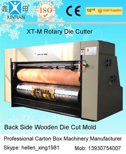 Quality Corrugated Box Rotary Die Cutter Sticker Printing Machine For Colorful Carton / Box for sale
