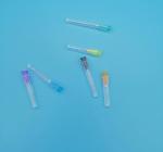 Red Purple Disposable Syringe Needles Inclined Out Diameter 1.4mm 17G For