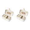 Buy cheap Customizable Pearlescent White Mini Travel Jewelry Organizer Box Small Portable Storage Case 9.5*5*5cm from wholesalers