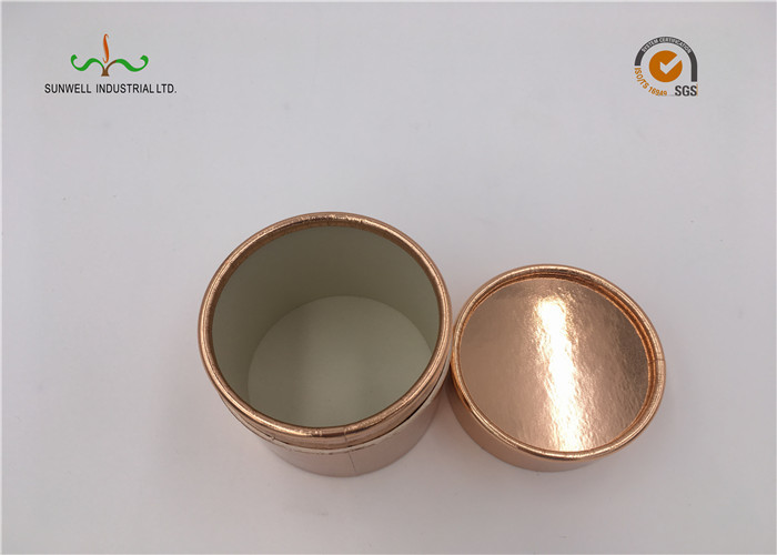 Brown Color Custom Cardboard Tube Packaging Paper Cylinder Box SGS ISO RoHs