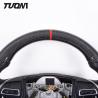 Buy cheap 350mm Customized Black Sports Cadillac Steering Wheel Carbon Fiber Leather from wholesalers