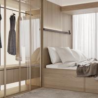 Buy cheap Wood Classic Simple MDF E1 Wardrobe Bedroom Sets Modern Armoire product