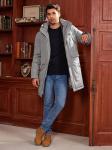 Business Elegance Long Detachable Hood Winter Thickened Jacket Men Winter Proof