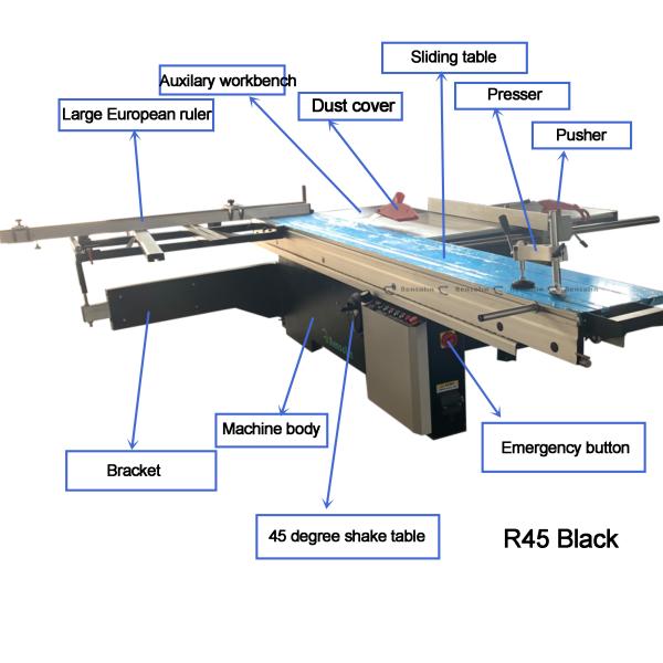 45 Degree Precision Panel Saw Automatic Sliding Table Saw Woodworking Machinery