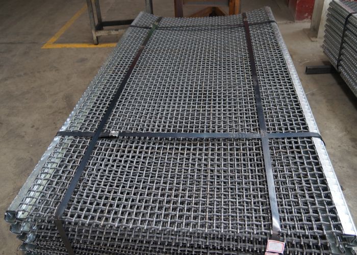 Quarry Rock Square Hole Crimped Wire Mining Screen Mesh