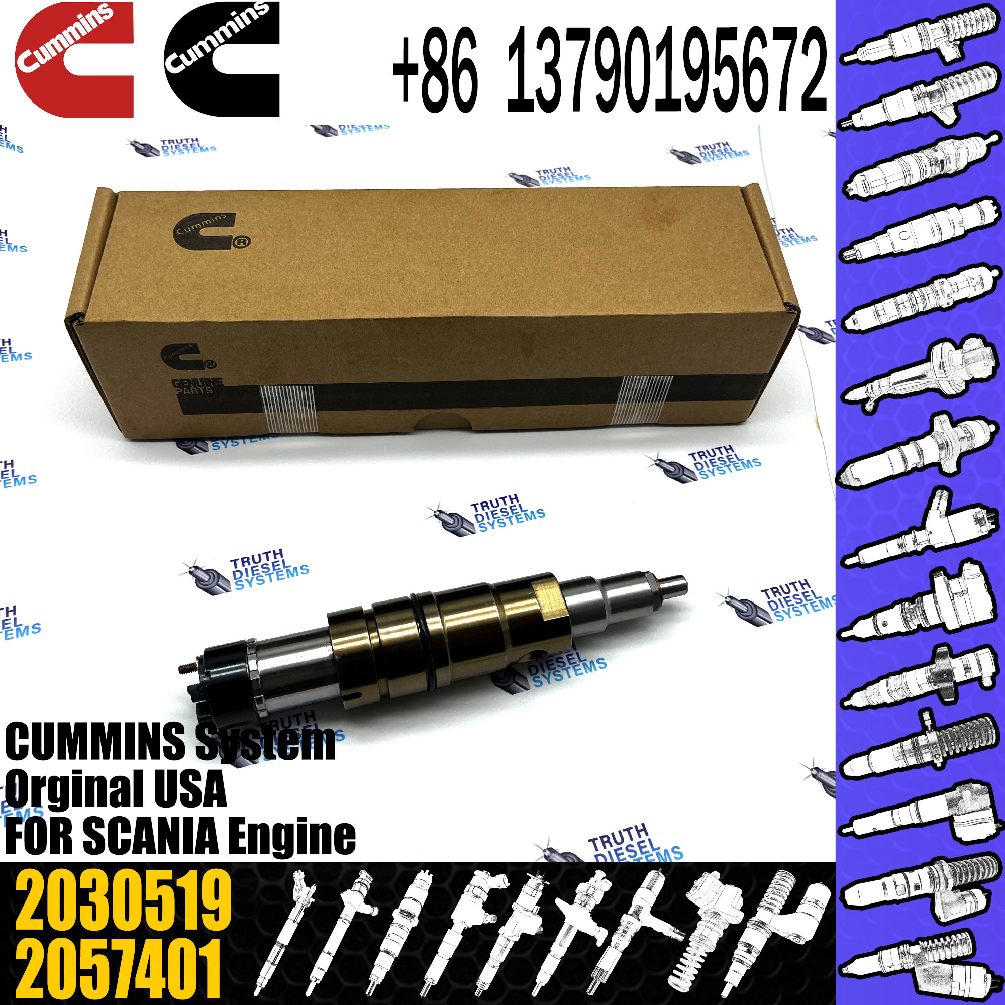 Diesel Fuel Injectors 2872544 2031835 2030519 4905880 For Cummins SCANIA R Series