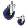 Buy cheap 8 Inch Blue Bolt Hole Swivel Rubber Rigid Caster Thermoplastic 400kg With Brake from wholesalers
