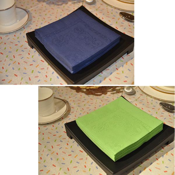 Buy cheap Water Blue 1/4FLD 25Ct Color Paper Napkin Airlaid Restaurant Use from wholesalers
