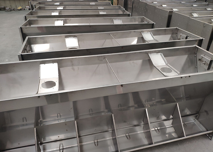 Double Sides Stainless Steel Feed Trough 8 6 Holes Weaner Pig Feeding