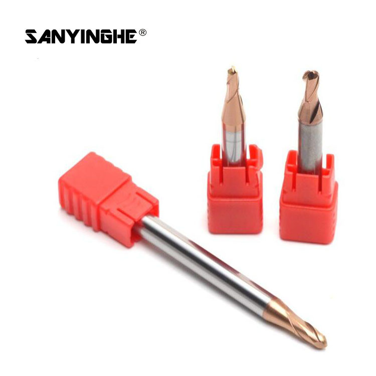 HRC50 4 Flute Solid Carbide Ball Nose End Mills R2xD4x50L Tungsten Carbide Milling Cutters
