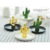 Buy cheap Jewelry Plate Imitated Cactus Jewelry Plate Green Gold Color Ceramic Jewelry Dish from wholesalers