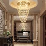 Modern Led K9 crystal chandelier lamp round lamp crystal glass chandelier light