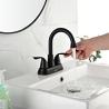 Buy cheap 4'' High Arc Centerset Bathroom Faucet In Satin Nickel Matte Black from wholesalers