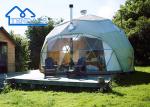 Outdoor White Red Yellow Commercial Dome Tent With Platform For Hotel Camping
