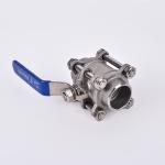 DN15-DN100 Sanitary Stainless Steel 304 Three Pieces Ball Valve for Customized