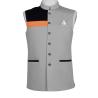 Buy cheap Men'S Cotton Stand Collar Waistcoat Custom For Special Occasion Party Wear Colorblock Vented Hem Waistcoat from wholesalers
