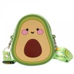 Cartoon Avocado Silicone Coin Wallets Cute Purse Headset Bag Makeup And Hair