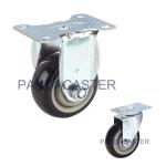 Polyurethane Pu Wheel Black Swivel Casters , 4 Inch Fixed Wheel Castors
