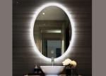 Hotel Decoration Oval Bathroom Vanity Mirrors Wall Mounted With Smart Touch