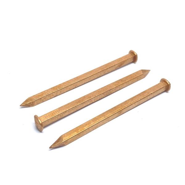 Buy cheap 38MM 2.6X 2.6MM Square Nails For Wooden Boat , Rose Head Copper Nails from wholesalers