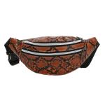 Serpentine Waist Bag Women Fashion Fanny Pack PU Hip Bum Bag Ladies Belt Pouch