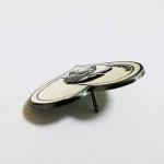 Heart Shape Semi Cloisonne Lapel Pins Cancer Care Organization Gun Metal Finish
