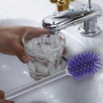 Long Handled Silicone Bottle Cleaning Brush Water Bottle Cleaner For Baby