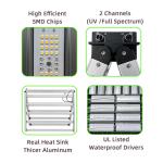 850W 2 Channel Dimmable Grow Lights For House Plants Full Spectrum LED Grow