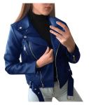 Leather Jacket Winter and Autumn Fall Apparel Clothes for Women Cardigan Blazer