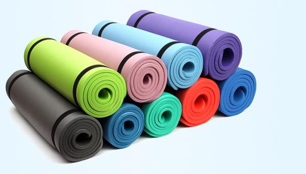 Buy cheap high cushion extra thickness NBR yoga mat fitness mat with strap from wholesalers