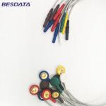 TPU Material ECG EKG Cables shielded Leadwires 4 Leads Colorized Cable Snap IEC
