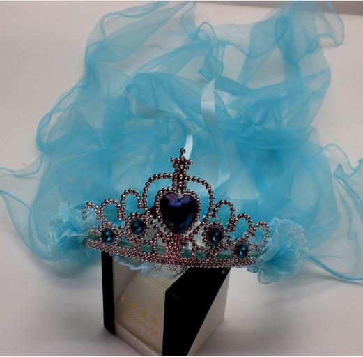 Buy cheap Children's crown veil, girls head flower veil headband, wedding princess wreath, wedding photography floor headdress hai from wholesalers