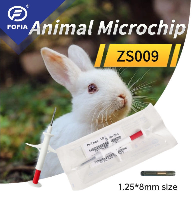 Sterilization Ready ISO Transponder Microchip 1.25*8mm Size Animal Id Microchip