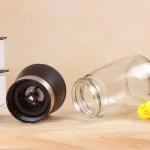 Hygienic Lead Free Rotatable Grinding Lid Glass Pepper Jar