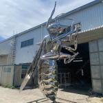 Outdoor Stainless Steel Bee Sculpture With Highly Mirror Polished Finish
