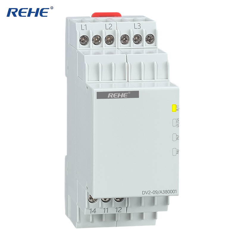 DV2-09 Protective 3 phase Voltage Monitoring Relay Under Over Voltage Detector Relay