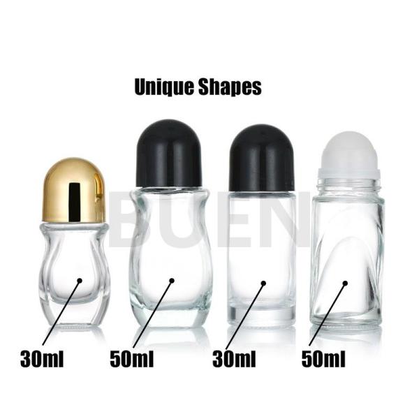 Buy cheap Oval Glass Roller Bottles Customized Color For perfume 15ml / 20ml / 50ml from wholesalers