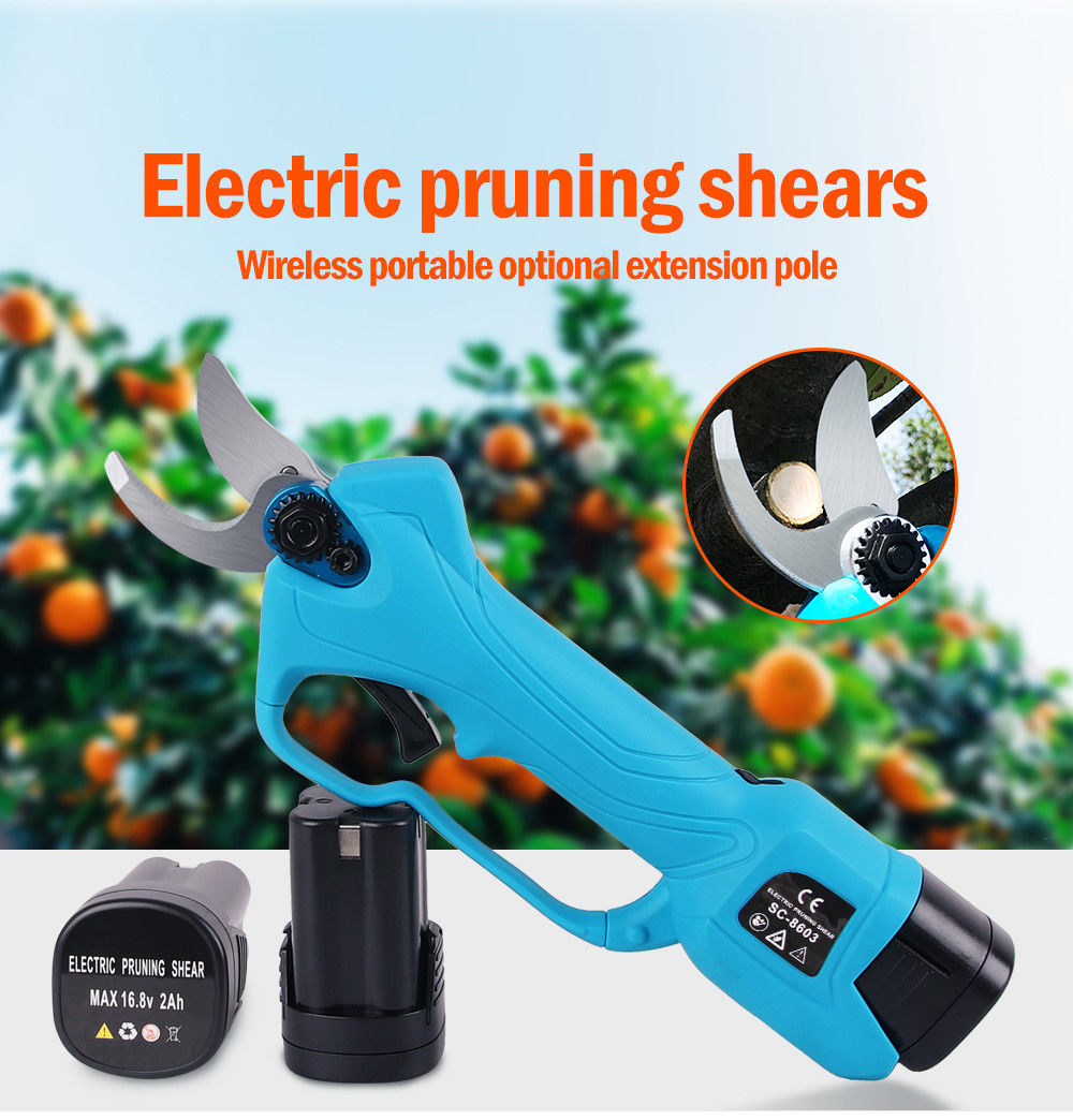 Swansoft 28mm 16.8V Electric Garden Pruner Scissors Cordless Electric Pruning Shears Battery Orchard Pruner