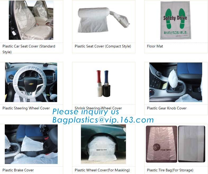 spare car tire plastic storage tote bags for tyre packaging custom size disposable clear pe printing side gusset, limite