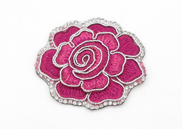 Buy cheap Clothing Appliques Flower Embroidery Patches Peony Pattern Exquisite Elegant from wholesalers