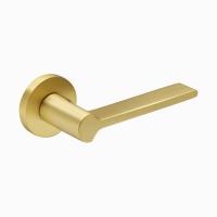 Buy cheap Luxury Outside Bright Solid Modern Gold Door Handles 135mm 63mm product
