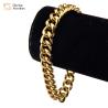 Buy cheap 18k Gold Plated 316L Stainless Steel Jewelry Men Hip Hop Cuban Link Chain Bracelet from wholesalers