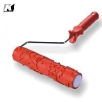 Buy cheap OBM Antiwear Pattern Rubber Roller , 9'' Embossed Paint Roller product