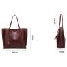 Buy cheap 36x33x11 Cm Women Brown PU All Leather Tote Bag from wholesalers