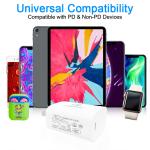 5V 3A GaN Fast Charging Iphone Charger 20W Max Output Safety