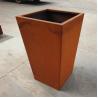 Buy cheap 1000mm Heavy Duty Tapered Metal Planter Pots Corten Steel Tall Cube Planter from wholesalers