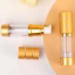 Frosted Golden Airless Spray Pump Bottle 15ml 30ml 50ml Plastic Purple Airless